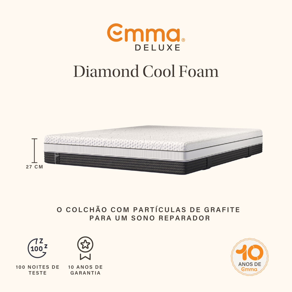 EMMA Deluxe Diamond Foam – POLICOLCHÕES Online Shop for Mattresses